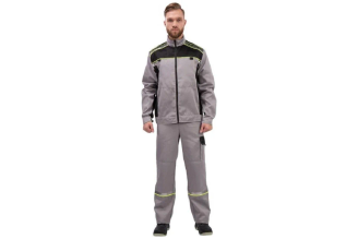 Мужской костюм ООО Комус л26-КПК серо-черный 48-50 рост 182-188 1002332