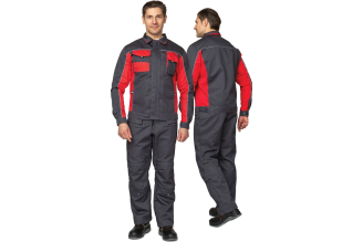 Костюм мужской Прабо " Бренд 2" 2020т.серый/красный р-р 52-54/170-176 31818