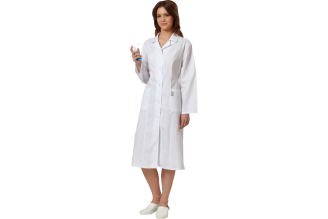 Женский халат с рельефом Авангард. Профессиональная экипировка белый, р-р 80-84, рост 158-164 30348