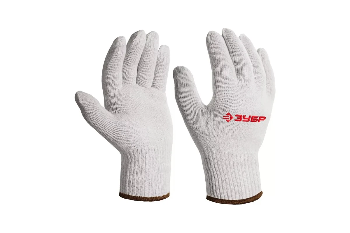 Перчатки без покрытия ЗУБР Оптима L-XL, х/б 11445-XL