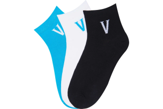 Женские носки Virtuoso виктори, 3 пары, р-р 23, цвет белый, черный, голубой 548