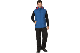 Жилет мужской утепленный Прабо Амур василёк/красный, р-р 56-58 (56) 35677