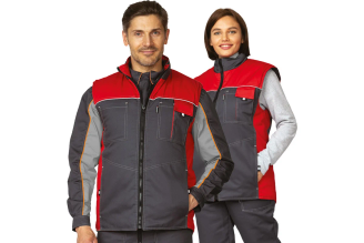 Жилет утепленный Прабо Бренд темно-серый/красный, р-р 56-58 (56) 35682