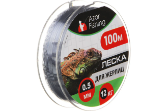 Леска для жерлиц AZOR FISHING, 100м, 0.5мм, 12кг 344-067