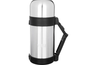 Металлический термос с широким горлом VETTA Туристический 1л, серебристый 841-058