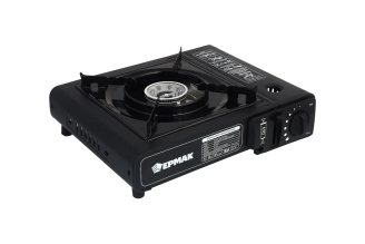 Портативная газовая плитка ЧИНГИСХАН к баллону с цанговым захватом с переходником, в кейсе 34х26х9см 333-138