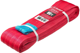 Текстильный петлевой строп ЗУБР СТП-5/4, красный, г/п 5 т, длина 4 м 43555-5-4