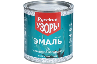 Эмаль алкидная Русские узоры ПФ-115 глянцевая черная 1,9 кг 310659