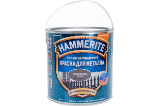 Молотковая эмаль HAMMERITE по ржавчине, серая, 2.2 л 5272664