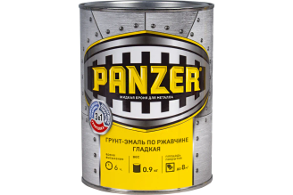 Грунт-эмаль PANZER по ржавчине 3 в 1 гладкая черная 0.9 кг 219862