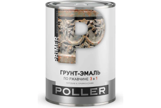 Грунт-эмаль по ржавчине 3 в 1 ПРЕСТИЖ Poller, сигнальный серый, 2 л, 240939