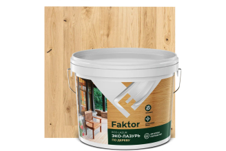 Эко-лазурь ЯРОСЛАВСКИЕ КРАСКИ FAKTOR для древесины, бесцветная, 9 л, 06848