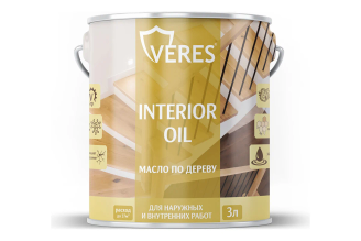 Масло для дерева VERES interior oil белое, 3 л, 255529