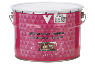 Декоративная пропитка V Ultra 281510 для дерева шелковистая полуматовая графит, 10 л