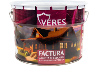 Декоративная пропитка для дерева VERES Factura 262221, полуматовая, 9 л, орех