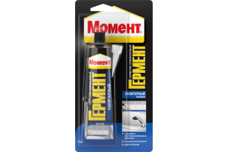Силиконовый санитарный герметик МОМЕНТ ГЕРМЕНТ белый 70 мл на блистере 3002433