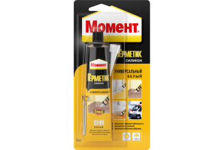 Универсальный силиконовый герметик МОМЕНТ белый 70 мл 3002435