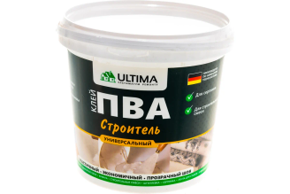 Клей ПВА ULTIMA Строитель ведро 0,9 кг ULTSTR09