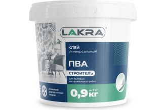 Универсальный клей ПВА Лакра Строитель 0,9 кг 90002427721