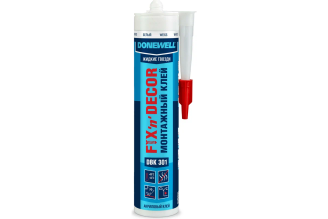 Монтажный клей DONEWELL FIX-n-DECOR DBK-301, акриловый, белый, 260 мл