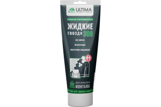 Ремонтно-монтажный прозрачный клей ULTIMA 300, туба ADHES30030