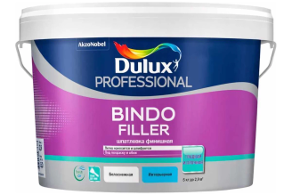 Финишная колеруемая безусадочная шпаклевка DULUX BINDO FILLER под покраску и обои 5 кг 5319758