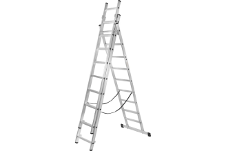 Алюминиевая трёхсекционная лестница Вихрь ЛА 3х10 73/5/1/17