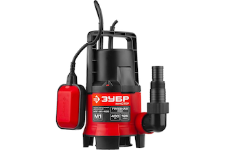 Дренажный насос ЗУБР 400 Вт для грязной воды НПГ-М1-400
