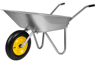 Садовая тачка СИБРТЕХ грузоподъемность 90 кг, оцинкованная рама, 65 л 689614