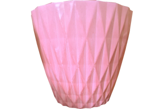 Горшок Репка H166pw Бокал с бриллиантами розовая с белым глазурь14,7 л. 46460